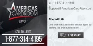 americas cardroom live support.